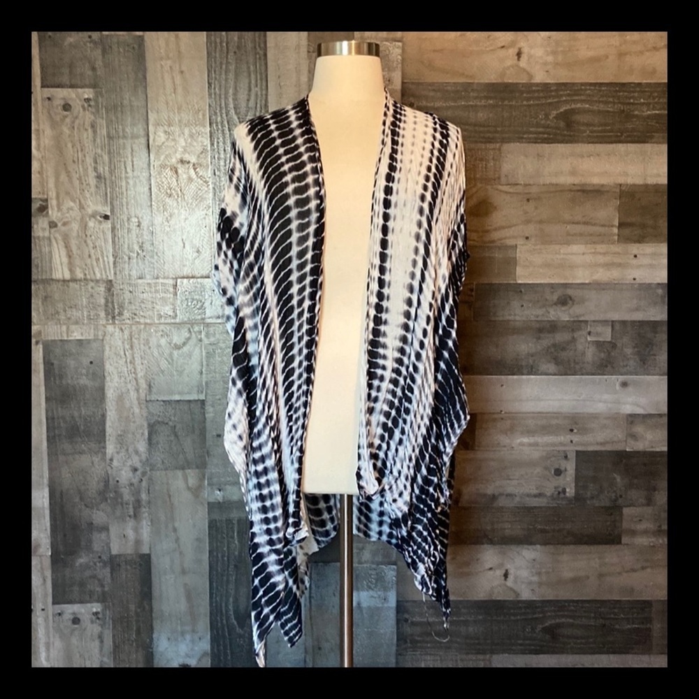Michael Stars wrap black white watercolor tie dye boho chic dark feminine witchy